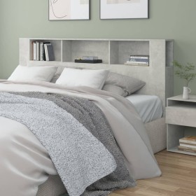 Mueble cabecero gris hormigón 200x18,5x104,5 cm de vidaXL, Cabeceros y pies de cama - Ref: Foro24-811956, Precio: 87,34 €, De...