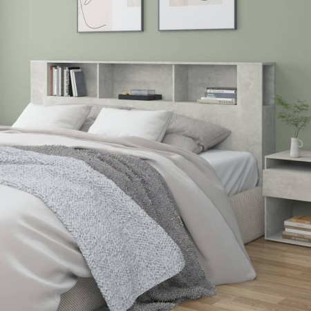 Mueble cabecero gris hormigón 200x18,5x104,5 cm de vidaXL, Cabeceros y pies de cama - Ref: Foro24-811956, Precio: 87,34 €, De...