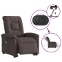 Sillón masaje eléctrico reclinable elevable tela marrón oscuro en Sillones | Comprar online en Foru.es