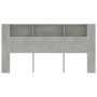 Mueble cabecero gris hormigón 200x18,5x104,5 cm de vidaXL, Cabeceros y pies de cama - Ref: Foro24-811956, Precio: 87,34 €, De...
