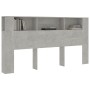 Mueble cabecero gris hormigón 200x18,5x104,5 cm de vidaXL, Cabeceros y pies de cama - Ref: Foro24-811956, Precio: 87,34 €, De...