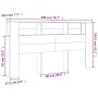 Mueble cabecero gris hormigón 200x18,5x104,5 cm de vidaXL, Cabeceros y pies de cama - Ref: Foro24-811956, Precio: 87,34 €, De...