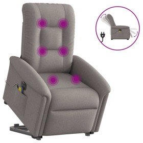 Sillón de masaje eléctrico reclinable elevable tela taupé en Sillones | Comprar online en Foru.es