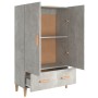 Aparador de madera contrachapada gris hormigón 70x31x115 cm de vidaXL, Aparadores - Ref: Foro24-812532, Precio: 87,27 €, Desc...