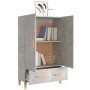 Aparador de madera contrachapada gris hormigón 70x31x115 cm de vidaXL, Aparadores - Ref: Foro24-812532, Precio: 87,27 €, Desc...