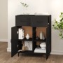 Aparador de madera de ingeniería negro 69,5x34x90 cm de vidaXL, Aparadores - Ref: Foro24-812196, Precio: 88,55 €, Descuento: %