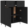 Aparador de madera de ingeniería negro 69,5x34x90 cm de vidaXL, Aparadores - Ref: Foro24-812196, Precio: 88,55 €, Descuento: %