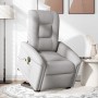 Sillón de masaje eléctrico reclinable elevable tela gris nube en Sillones | Comprar online en Foru.es