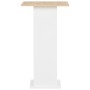 Mesa alta de bar blanco y roble Sonoma 60x60x110 cm en Mesas de comedor | Comprar online en Foru.es