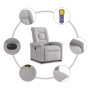 Sillón de masaje eléctrico reclinable elevable tela gris nube en Sillones | Comprar online en Foru.es