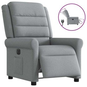Sillón reclinable eléctrico tela gris claro en Sillones | Comprar online en Foru.es
