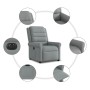 Sillón reclinable eléctrico tela gris claro en Sillones | Comprar online en Foru.es