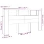 Weißes Kopfteilmöbel 200x18,5x104,5 cm von vidaXL, Kopf- und Fußteile - Ref: Foro24-811952, Preis: 89,06 €, Rabatt: %