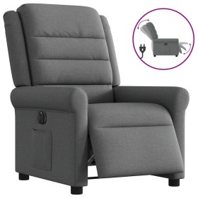 Sillón reclinable eléctrico de tela gris oscuro en Sillones | Comprar online en Foru.es