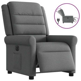 Sillón reclinable eléctrico de tela gris oscuro en Sillones | Comprar online en Foru.es