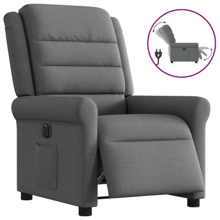 Sillón reclinable eléctrico de tela gris oscuro en Sillones | Comprar online en Foru.es
