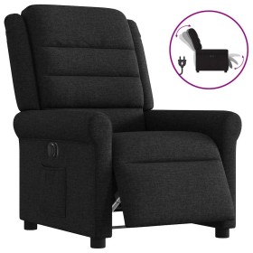 Sillón reclinable eléctrico de tela negro en Sillones | Comprar online en Foru.es
