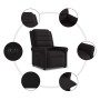 Sillón reclinable eléctrico de tela negro en Sillones | Comprar online en Foru.es