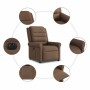 Sillón reclinable eléctrico de tela marrón en Sillones | Comprar online en Foru.es