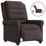 Sillón reclinable eléctrico tela marrón oscuro en Sillones | Comprar online en Foru.es