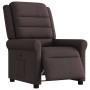 Sillón reclinable eléctrico tela marrón oscuro en Sillones | Comprar online en Foru.es