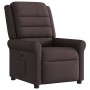 Sillón reclinable eléctrico tela marrón oscuro en Sillones | Comprar online en Foru.es