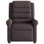 Sillón reclinable eléctrico tela marrón oscuro en Sillones | Comprar online en Foru.es