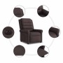 Sillón reclinable eléctrico tela marrón oscuro en Sillones | Comprar online en Foru.es