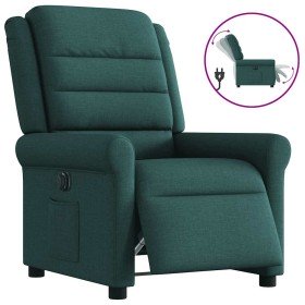 Sillón reclinable eléctrico tela verde oscuro en Sillones | Comprar online en Foru.es