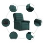 Sillón reclinable eléctrico tela verde oscuro en Sillones | Comprar online en Foru.es