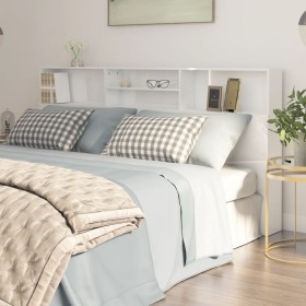 Mueble cabecero blanco brillante 200x19x103,5 cm de vidaXL, Cabeceros y pies de cama - Ref: Foro24-811895, Precio: 86,08 €, D...