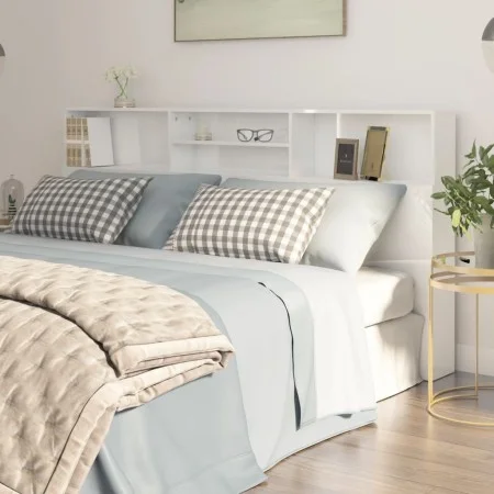 Glänzend weißes Kopfteilmöbel 200x19x103,5 cm von vidaXL, Kopf- und Fußteile - Ref: Foro24-811895, Preis: 84,95 €, Rabatt: %