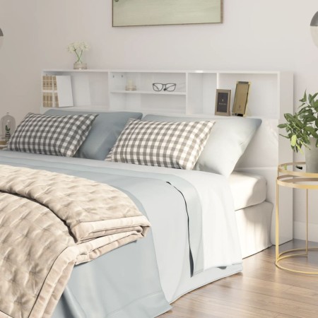 Mueble cabecero blanco brillante 200x19x103,5 cm de vidaXL, Cabeceros y pies de cama - Ref: Foro24-811895, Precio: 86,08 €, D...