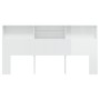 Mueble cabecero blanco brillante 200x19x103,5 cm de vidaXL, Cabeceros y pies de cama - Ref: Foro24-811895, Precio: 86,08 €, D...