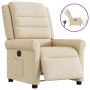 Sillón reclinable eléctrico de tela crema en Sillones | Comprar online en Foru.es