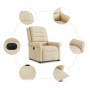 Sillón reclinable eléctrico de tela crema en Sillones | Comprar online en Foru.es
