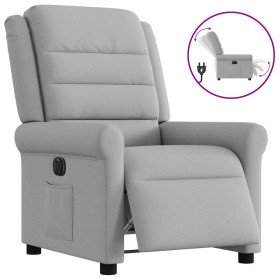 Sillón reclinable eléctrico de tela gris nube en Sillones | Comprar online en Foru.es
