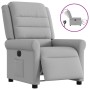 Sillón reclinable eléctrico de tela gris nube en Sillones | Comprar online en Foru.es