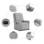 Sillón reclinable eléctrico de tela gris nube en Sillones | Comprar online en Foru.es