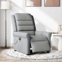 Sillón reclinable de masaje eléctrico tela gris claro en Sillones | Comprar online en Foru.es