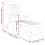 Folding green polypropylene sun lounger by vidaXL, Loungers - Ref: Foro24-318223, Price: 160,66 €, Discount: %