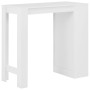 Mesa alta de cocina con estantería blanco 110x50x103 cm en Mesas de comedor | Comprar online en Foru.es