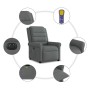 Sillón reclinable de masaje eléctrico tela gris oscuro en Sillones | Comprar online en Foru.es