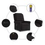 Sillón reclinable de masaje eléctrico tela negro en Sillones | Comprar online en Foru.es