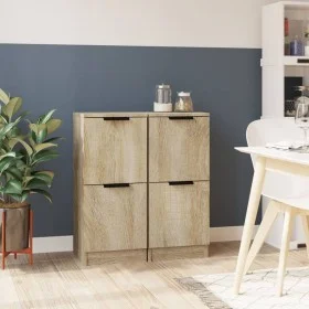 Aparadores 2 uds madera contrachapada roble Sonoma 30x30x70 cm de vidaXL, Aparadores - Ref: Foro24-811176, Precio: 70,08 €, D...