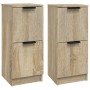 Aparadores 2 uds madera contrachapada roble Sonoma 30x30x70 cm de vidaXL, Aparadores - Ref: Foro24-811176, Precio: 71,17 €, D...