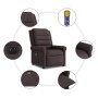 Sillón reclinable de masaje eléctrico tela marrón oscuro en Sillones | Comprar online en Foru.es