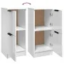 Aparadores 2 uds madera contrachapada blanco brillo 30x30x70 cm de vidaXL, Aparadores - Ref: Foro24-811182, Precio: 94,66 €, ...
