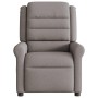 Sillón reclinable de masaje eléctrico tela gris taupe en Sillones | Comprar online en Foru.es