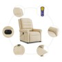 Sillón reclinable de masaje eléctrico tela color crema en Sillones | Comprar online en Foru.es